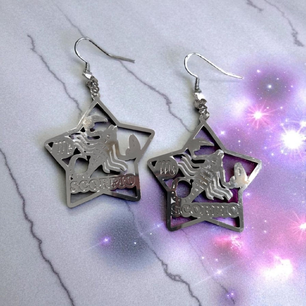 🔥Silver Scorpio Star Earrings🔥